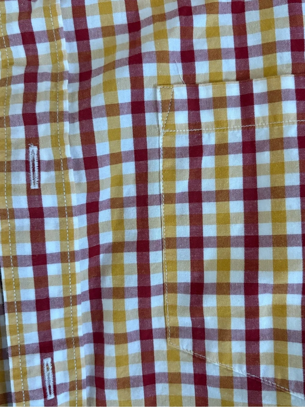 J Crew Men's Red and Yellow Plaid Button-Down Shirt size S